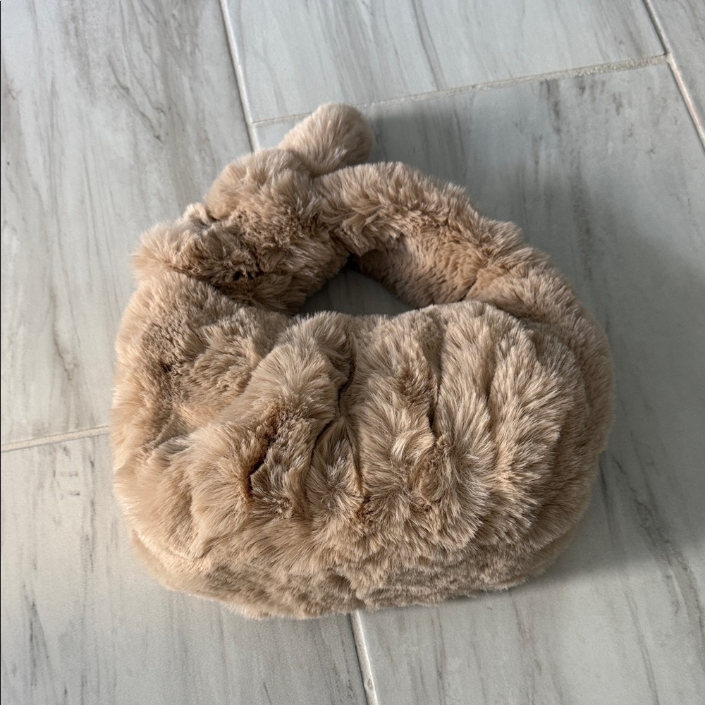 Faux Fur Tan handbag